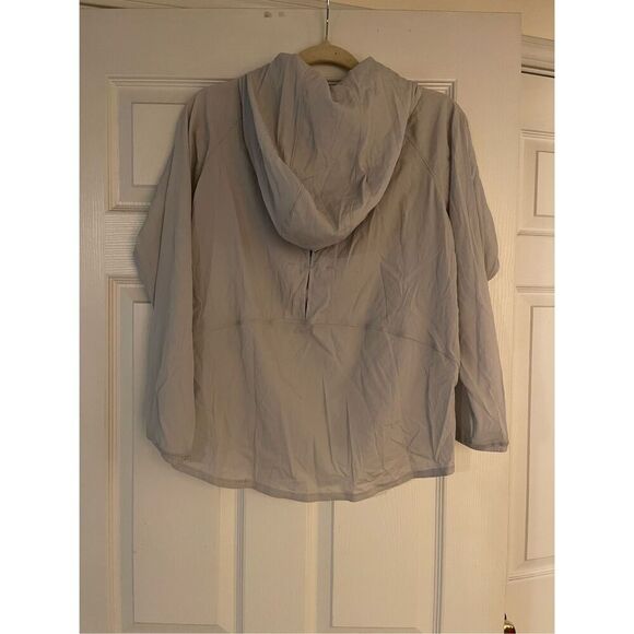 Athleta‎ Women's Anorak Jacket 2XS Light Gray Hooded Lightweight - Picture 2 of 5